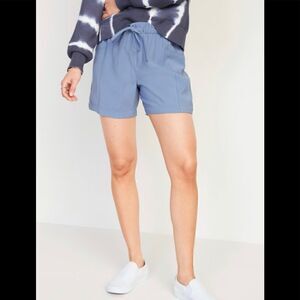High-Waisted Soft-Twill Shorts 